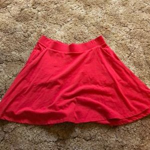 Red skater skirt